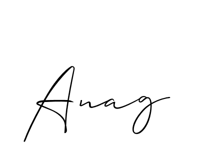 Allison_Script is a professional signature style that is perfect for those who want to add a touch of class to their signature. It is also a great choice for those who want to make their signature more unique. Get Anag name to fancy signature for free. Anag signature style 2 images and pictures png