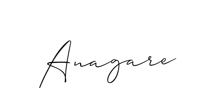 Make a beautiful signature design for name Anagare. With this signature (Allison_Script) style, you can create a handwritten signature for free. Anagare signature style 2 images and pictures png