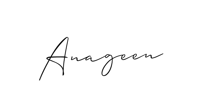 Similarly Allison_Script is the best handwritten signature design. Signature creator online .You can use it as an online autograph creator for name Anageen. Anageen signature style 2 images and pictures png