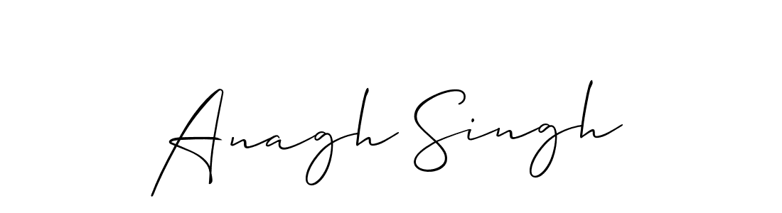 Make a beautiful signature design for name Anagh Singh. With this signature (Allison_Script) style, you can create a handwritten signature for free. Anagh Singh signature style 2 images and pictures png