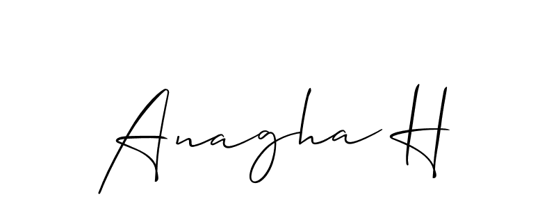 Make a beautiful signature design for name Anagha H. Use this online signature maker to create a handwritten signature for free. Anagha H signature style 2 images and pictures png