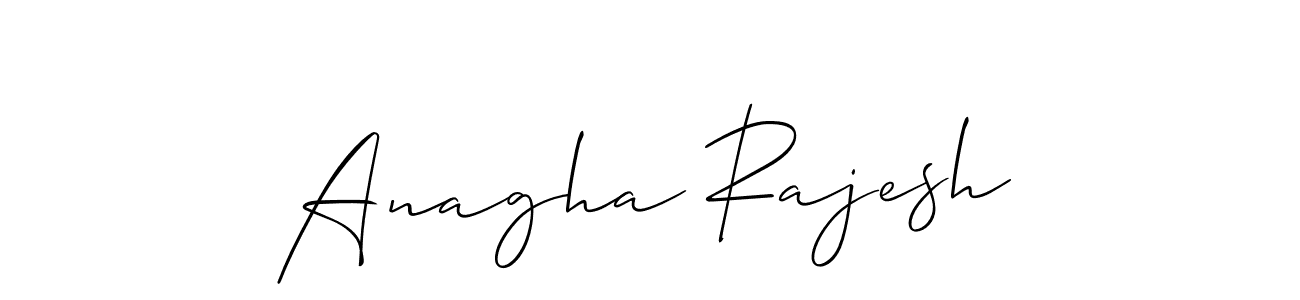 Design your own signature with our free online signature maker. With this signature software, you can create a handwritten (Allison_Script) signature for name Anagha Rajesh. Anagha Rajesh signature style 2 images and pictures png