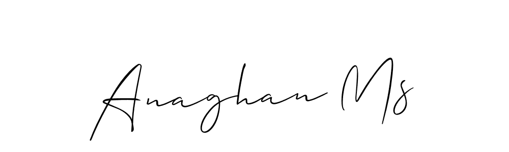 Make a short Anaghan Ms signature style. Manage your documents anywhere anytime using Allison_Script. Create and add eSignatures, submit forms, share and send files easily. Anaghan Ms signature style 2 images and pictures png