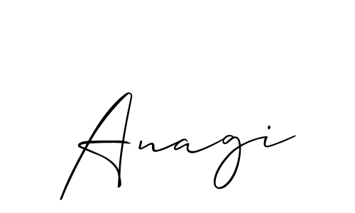 Make a beautiful signature design for name Anagi. With this signature (Allison_Script) style, you can create a handwritten signature for free. Anagi signature style 2 images and pictures png