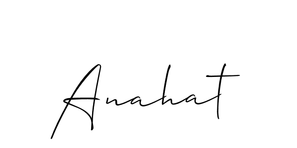 Design your own signature with our free online signature maker. With this signature software, you can create a handwritten (Allison_Script) signature for name Anahat. Anahat signature style 2 images and pictures png