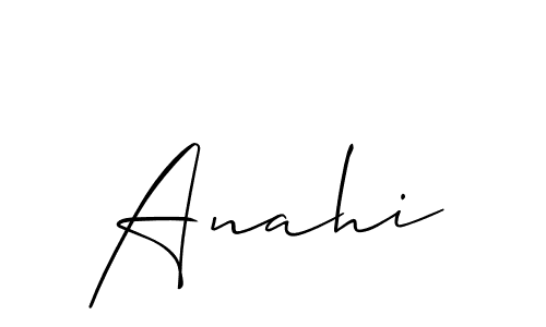 Make a short Anahi signature style. Manage your documents anywhere anytime using Allison_Script. Create and add eSignatures, submit forms, share and send files easily. Anahi signature style 2 images and pictures png