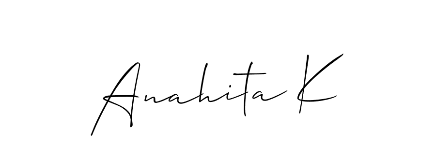 Check out images of Autograph of Anahita K name. Actor Anahita K Signature Style. Allison_Script is a professional sign style online. Anahita K signature style 2 images and pictures png