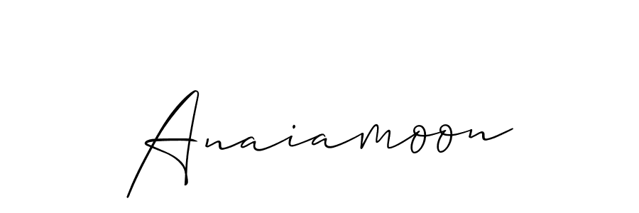 Make a short Anaiamoon signature style. Manage your documents anywhere anytime using Allison_Script. Create and add eSignatures, submit forms, share and send files easily. Anaiamoon signature style 2 images and pictures png