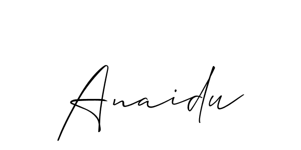 How to make Anaidu signature? Allison_Script is a professional autograph style. Create handwritten signature for Anaidu name. Anaidu signature style 2 images and pictures png