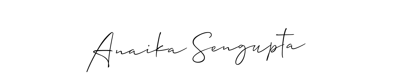 It looks lik you need a new signature style for name Anaika Sengupta. Design unique handwritten (Allison_Script) signature with our free signature maker in just a few clicks. Anaika Sengupta signature style 2 images and pictures png