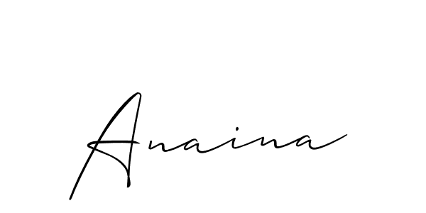 Make a short Anaina signature style. Manage your documents anywhere anytime using Allison_Script. Create and add eSignatures, submit forms, share and send files easily. Anaina signature style 2 images and pictures png