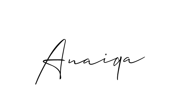 How to make Anaiqa signature? Allison_Script is a professional autograph style. Create handwritten signature for Anaiqa name. Anaiqa signature style 2 images and pictures png