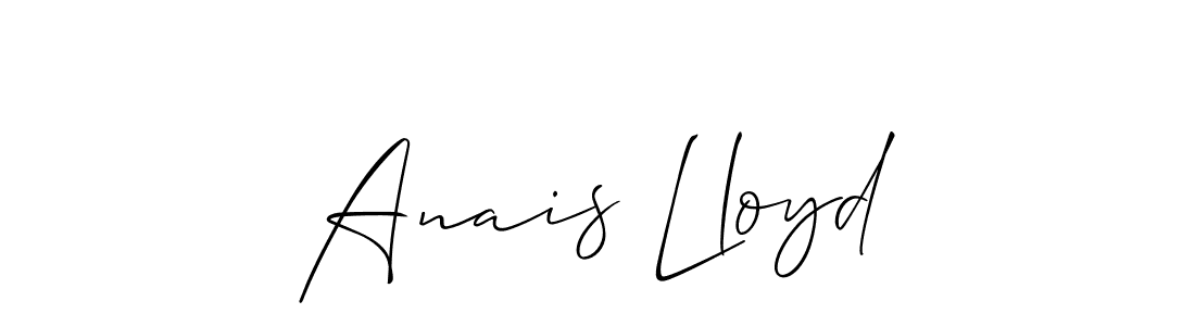 Create a beautiful signature design for name Anais Lloyd. With this signature (Allison_Script) fonts, you can make a handwritten signature for free. Anais Lloyd signature style 2 images and pictures png