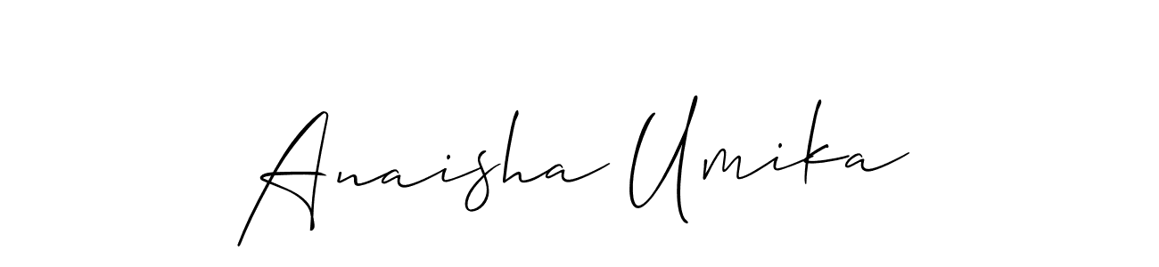 How to make Anaisha Umika signature? Allison_Script is a professional autograph style. Create handwritten signature for Anaisha Umika name. Anaisha Umika signature style 2 images and pictures png