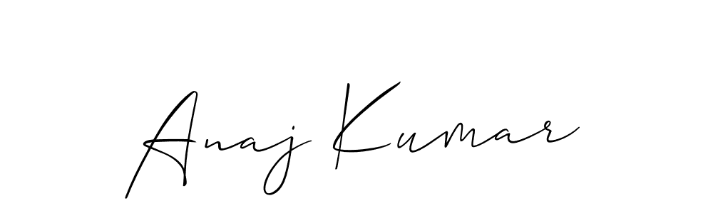 You should practise on your own different ways (Allison_Script) to write your name (Anaj Kumar) in signature. don't let someone else do it for you. Anaj Kumar signature style 2 images and pictures png