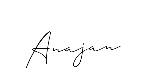 How to Draw Anajan signature style? Allison_Script is a latest design signature styles for name Anajan. Anajan signature style 2 images and pictures png