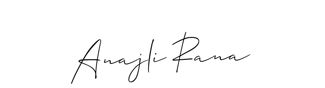 Make a short Anajli Rana signature style. Manage your documents anywhere anytime using Allison_Script. Create and add eSignatures, submit forms, share and send files easily. Anajli Rana signature style 2 images and pictures png