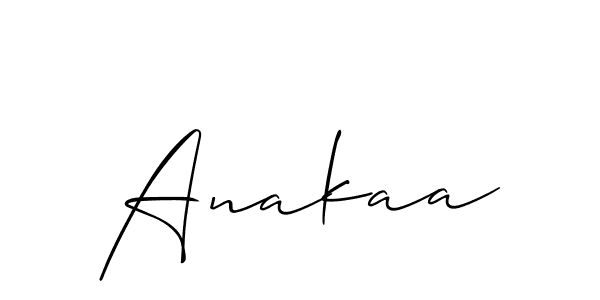 Design your own signature with our free online signature maker. With this signature software, you can create a handwritten (Allison_Script) signature for name Anakaa. Anakaa signature style 2 images and pictures png