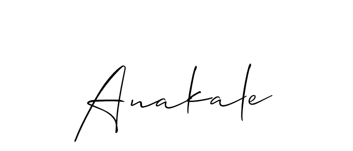 Allison_Script is a professional signature style that is perfect for those who want to add a touch of class to their signature. It is also a great choice for those who want to make their signature more unique. Get Anakale name to fancy signature for free. Anakale signature style 2 images and pictures png