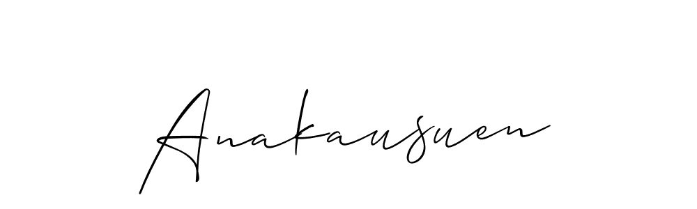 Design your own signature with our free online signature maker. With this signature software, you can create a handwritten (Allison_Script) signature for name Anakausuen. Anakausuen signature style 2 images and pictures png