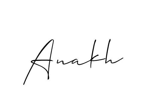 It looks lik you need a new signature style for name Anakh. Design unique handwritten (Allison_Script) signature with our free signature maker in just a few clicks. Anakh signature style 2 images and pictures png