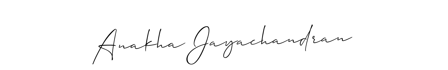 if you are searching for the best signature style for your name Anakha Jayachandran. so please give up your signature search. here we have designed multiple signature styles  using Allison_Script. Anakha Jayachandran signature style 2 images and pictures png