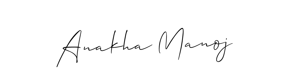 Anakha Manoj stylish signature style. Best Handwritten Sign (Allison_Script) for my name. Handwritten Signature Collection Ideas for my name Anakha Manoj. Anakha Manoj signature style 2 images and pictures png