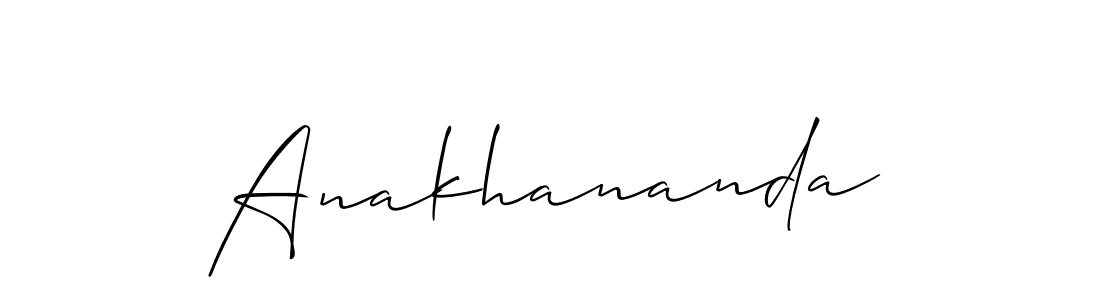 if you are searching for the best signature style for your name Anakhananda. so please give up your signature search. here we have designed multiple signature styles  using Allison_Script. Anakhananda signature style 2 images and pictures png