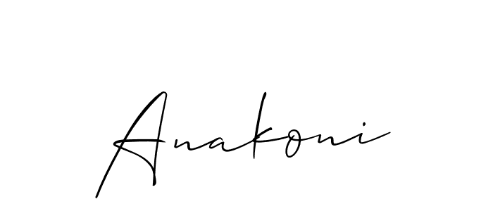 Once you've used our free online signature maker to create your best signature Allison_Script style, it's time to enjoy all of the benefits that Anakoni name signing documents. Anakoni signature style 2 images and pictures png
