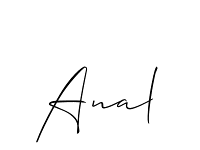 You should practise on your own different ways (Allison_Script) to write your name (Anal) in signature. don't let someone else do it for you. Anal signature style 2 images and pictures png