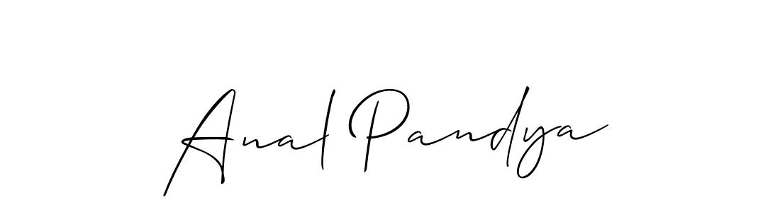 Design your own signature with our free online signature maker. With this signature software, you can create a handwritten (Allison_Script) signature for name Anal Pandya. Anal Pandya signature style 2 images and pictures png