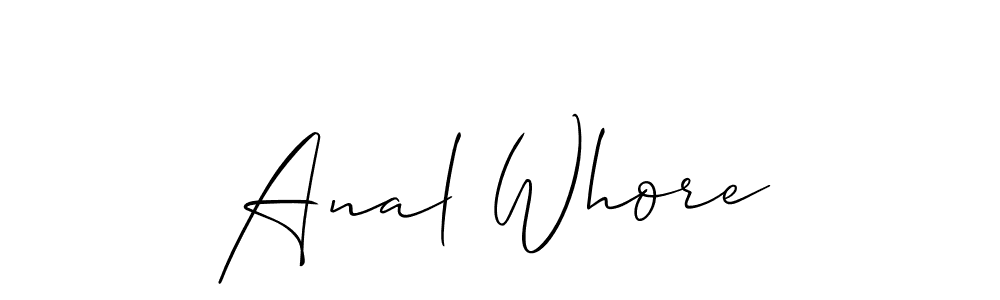 The best way (Allison_Script) to make a short signature is to pick only two or three words in your name. The name Anal Whore include a total of six letters. For converting this name. Anal Whore signature style 2 images and pictures png