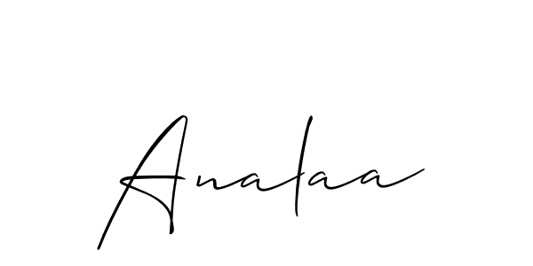 Analaa stylish signature style. Best Handwritten Sign (Allison_Script) for my name. Handwritten Signature Collection Ideas for my name Analaa. Analaa signature style 2 images and pictures png