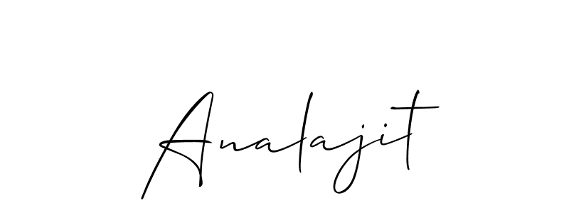 How to Draw Analajit signature style? Allison_Script is a latest design signature styles for name Analajit. Analajit signature style 2 images and pictures png