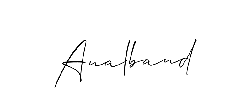 Also You can easily find your signature by using the search form. We will create Analband name handwritten signature images for you free of cost using Allison_Script sign style. Analband signature style 2 images and pictures png