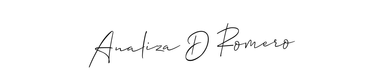 You can use this online signature creator to create a handwritten signature for the name Analiza D Romero. This is the best online autograph maker. Analiza D Romero signature style 2 images and pictures png