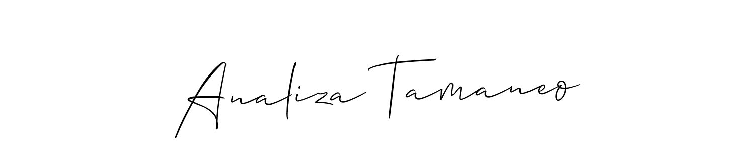 Once you've used our free online signature maker to create your best signature Allison_Script style, it's time to enjoy all of the benefits that Analiza Tamaneo name signing documents. Analiza Tamaneo signature style 2 images and pictures png