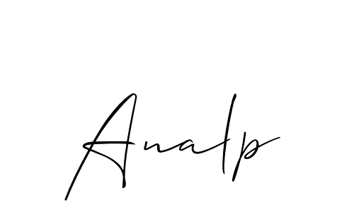 Allison_Script is a professional signature style that is perfect for those who want to add a touch of class to their signature. It is also a great choice for those who want to make their signature more unique. Get Analp name to fancy signature for free. Analp signature style 2 images and pictures png