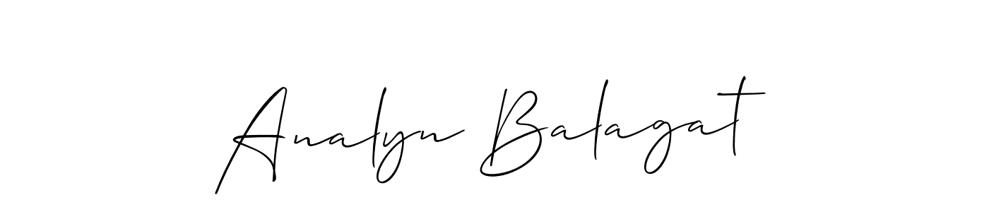 Also You can easily find your signature by using the search form. We will create Analyn Balagat name handwritten signature images for you free of cost using Allison_Script sign style. Analyn Balagat signature style 2 images and pictures png