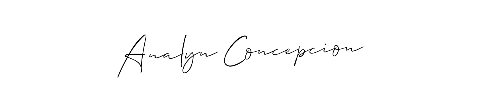 Also we have Analyn Concepcion name is the best signature style. Create professional handwritten signature collection using Allison_Script autograph style. Analyn Concepcion signature style 2 images and pictures png