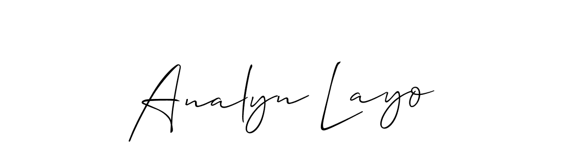 Once you've used our free online signature maker to create your best signature Allison_Script style, it's time to enjoy all of the benefits that Analyn Layo name signing documents. Analyn Layo signature style 2 images and pictures png