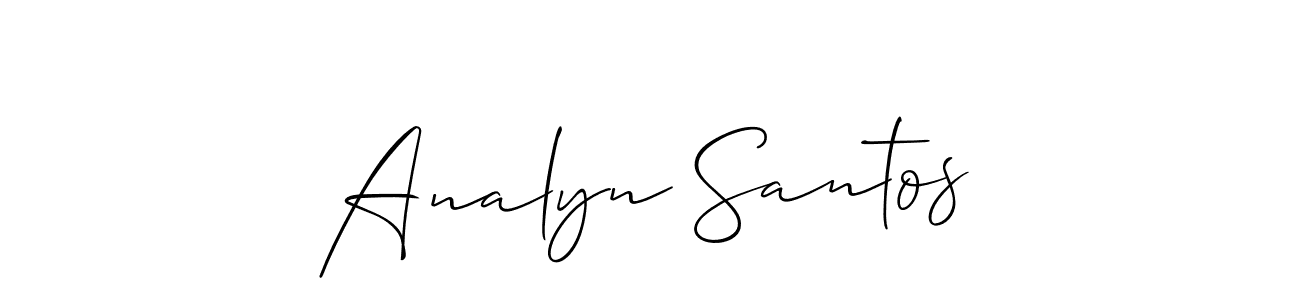How to make Analyn Santos name signature. Use Allison_Script style for creating short signs online. This is the latest handwritten sign. Analyn Santos signature style 2 images and pictures png