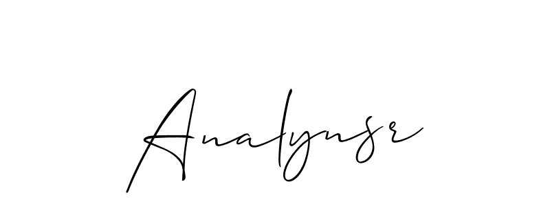 You can use this online signature creator to create a handwritten signature for the name Analynsr. This is the best online autograph maker. Analynsr signature style 2 images and pictures png