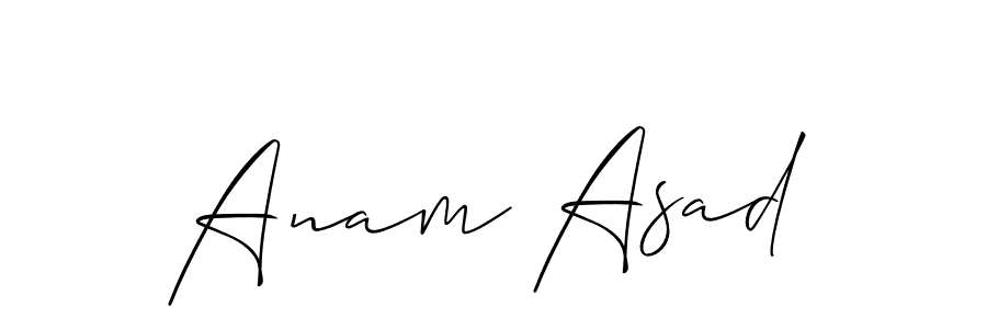 Allison_Script is a professional signature style that is perfect for those who want to add a touch of class to their signature. It is also a great choice for those who want to make their signature more unique. Get Anam Asad name to fancy signature for free. Anam Asad signature style 2 images and pictures png