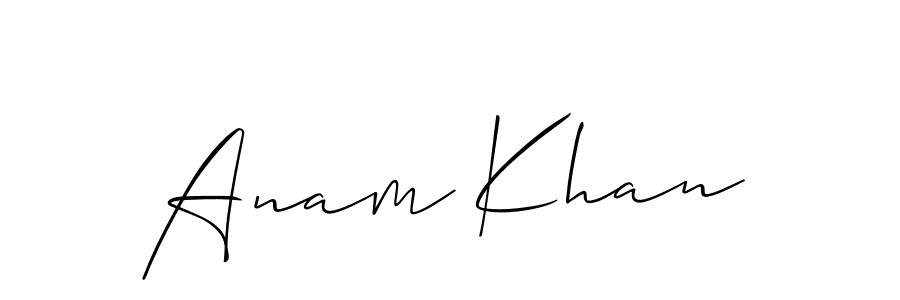 Make a short Anam Khan signature style. Manage your documents anywhere anytime using Allison_Script. Create and add eSignatures, submit forms, share and send files easily. Anam Khan signature style 2 images and pictures png