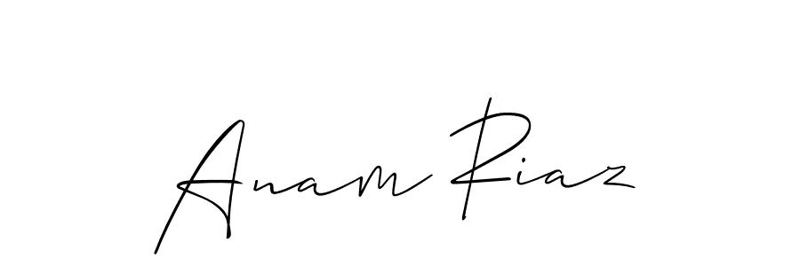 Allison_Script is a professional signature style that is perfect for those who want to add a touch of class to their signature. It is also a great choice for those who want to make their signature more unique. Get Anam Riaz name to fancy signature for free. Anam Riaz signature style 2 images and pictures png