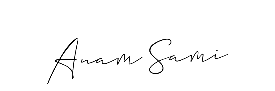 Anam Sami stylish signature style. Best Handwritten Sign (Allison_Script) for my name. Handwritten Signature Collection Ideas for my name Anam Sami. Anam Sami signature style 2 images and pictures png