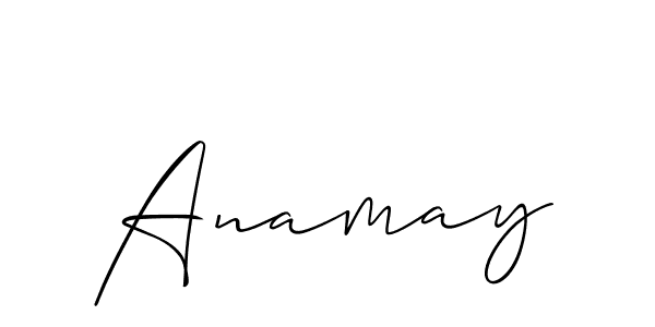 if you are searching for the best signature style for your name Anamay. so please give up your signature search. here we have designed multiple signature styles  using Allison_Script. Anamay signature style 2 images and pictures png