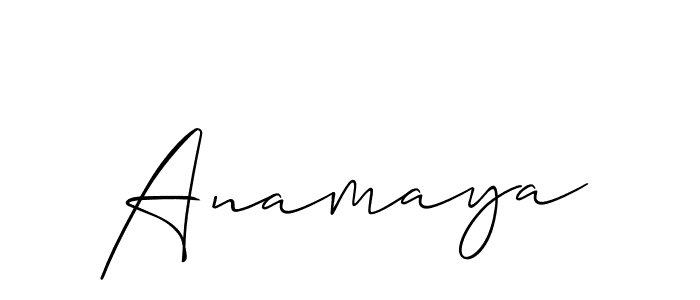 How to make Anamaya signature? Allison_Script is a professional autograph style. Create handwritten signature for Anamaya name. Anamaya signature style 2 images and pictures png