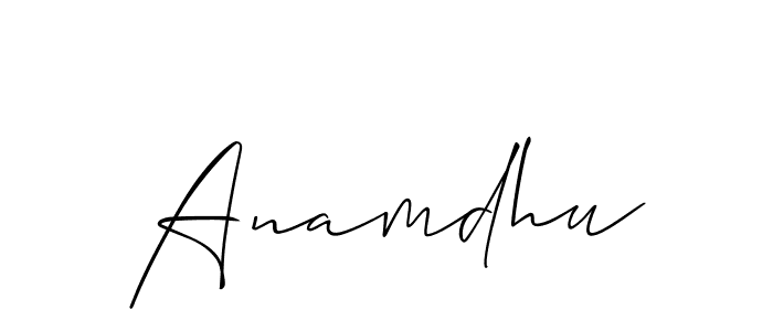 Best and Professional Signature Style for Anamdhu. Allison_Script Best Signature Style Collection. Anamdhu signature style 2 images and pictures png